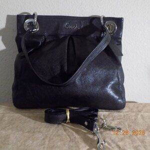 Coach Black Leather 2 Way Ashley File Bag